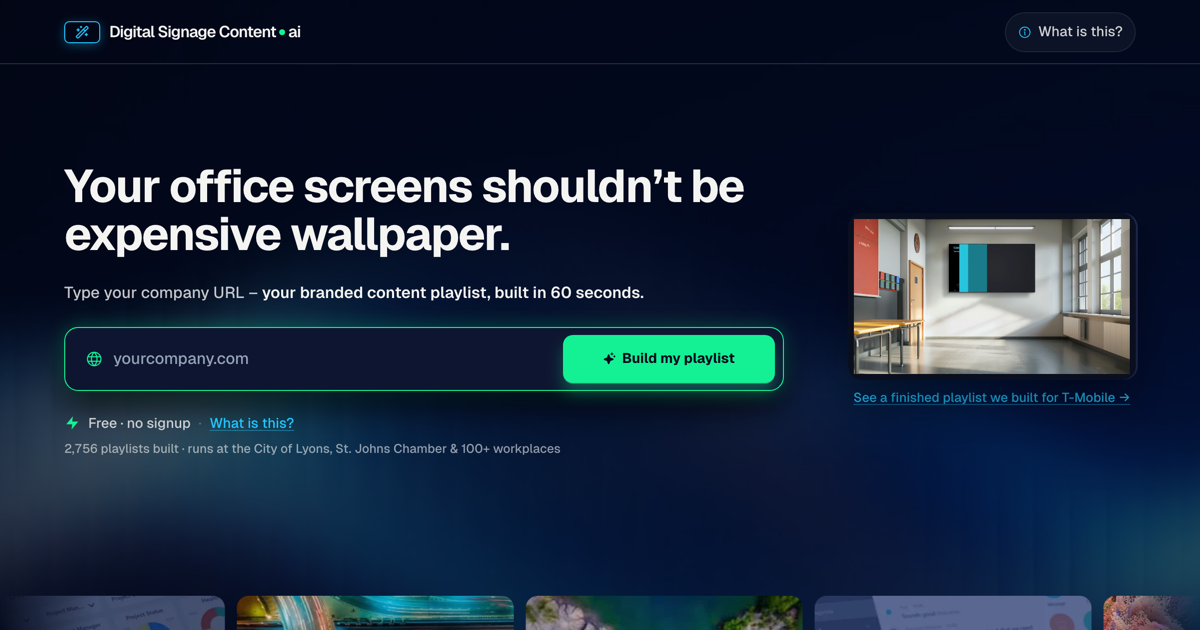 Digital Signage Content in 60 Seconds | DigitalSignageContent.ai